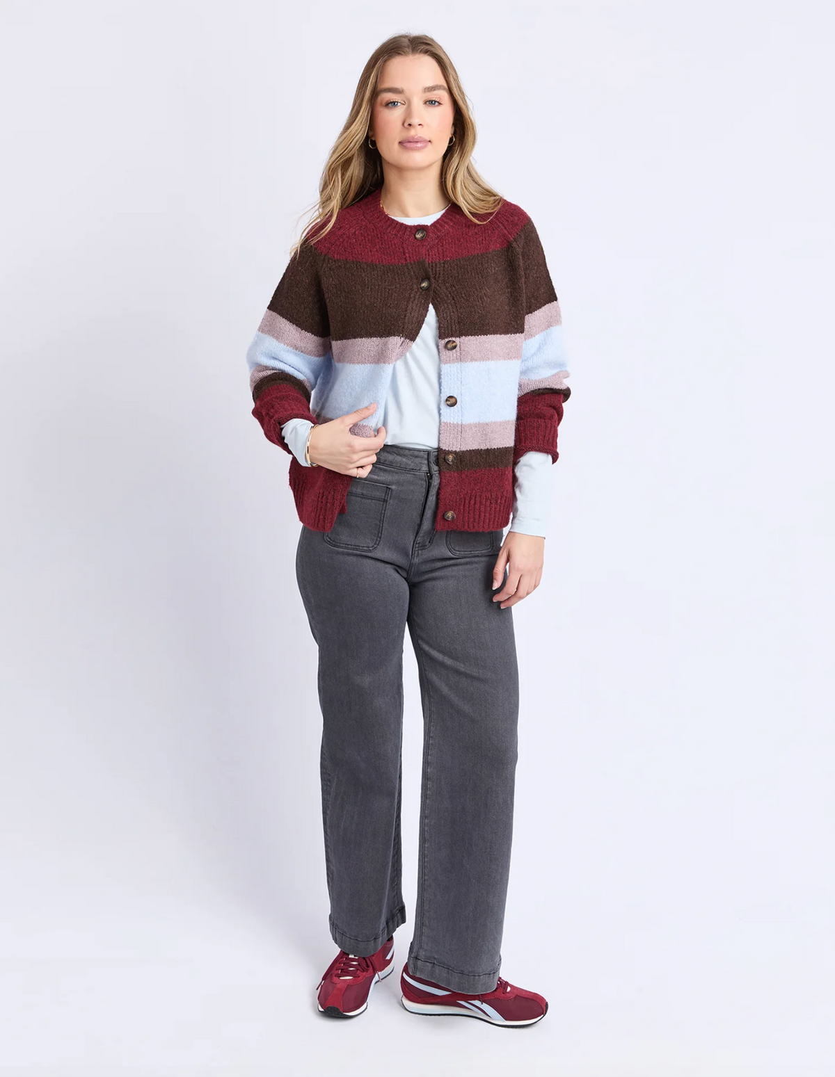 Eugene Stripe Cardi - Foxwood