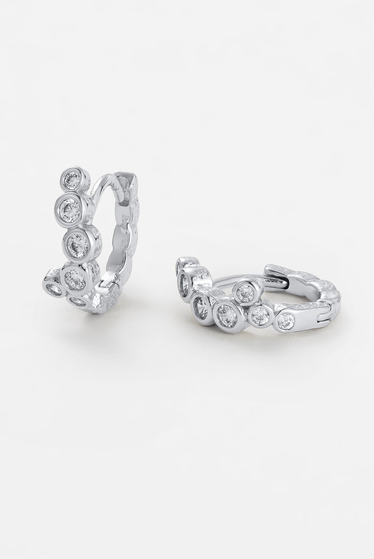 Florence Huggie Earrings - Silver