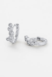 Florence Huggie Earrings - Silver