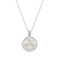 Murkani Gemini Necklace - Zodiac series - Silver front view