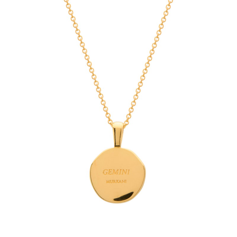 Murkani Gemini Necklace - Zodiac series - Gold rear view
