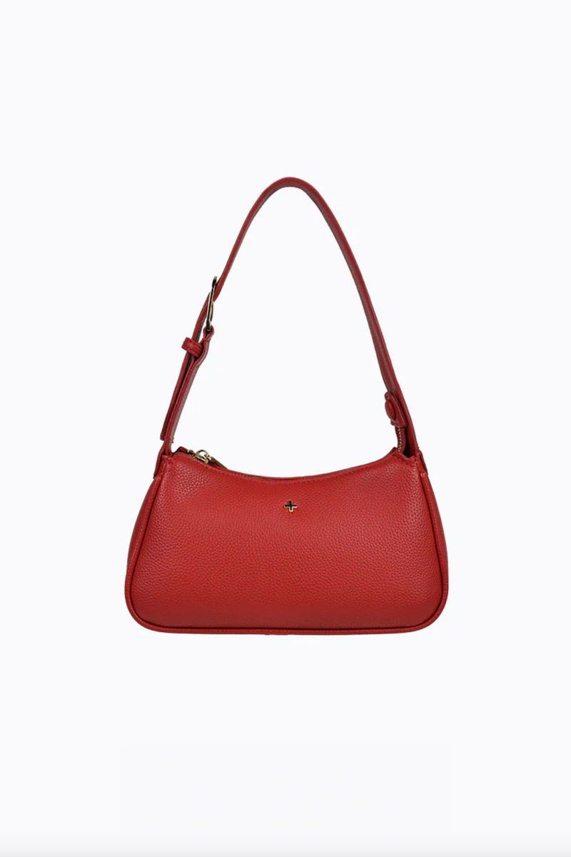 gabi shoulder bag by peta and jain is a vegan leather zip up small bag