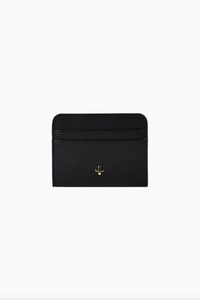 gia card wallet by peta and jain is a faux leather holder for cards in black