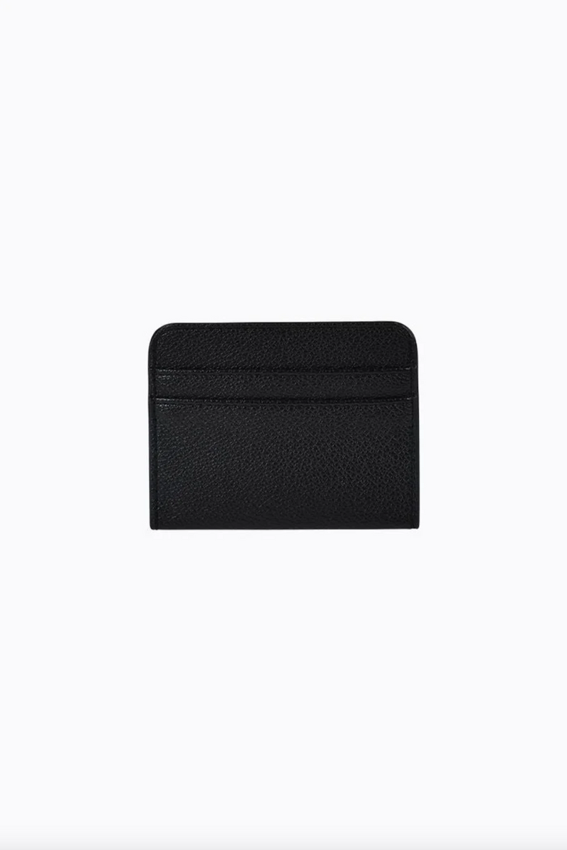gia card wallet by peta and jain is a faux leather holder for cards in black