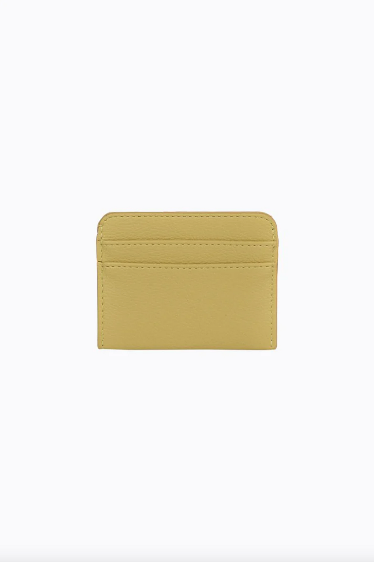 gia card wallet by peta and jain is a faux leather holder for cards in lemon yellow