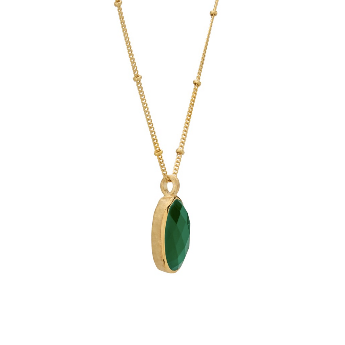 Green Onyx Pendant Necklace