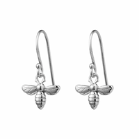 honey bee sterling silver earrings by midsummer star
