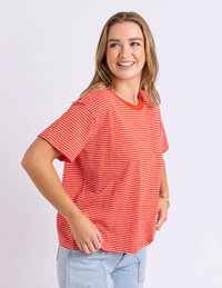 Hutch Stripe Tee - Grenadine