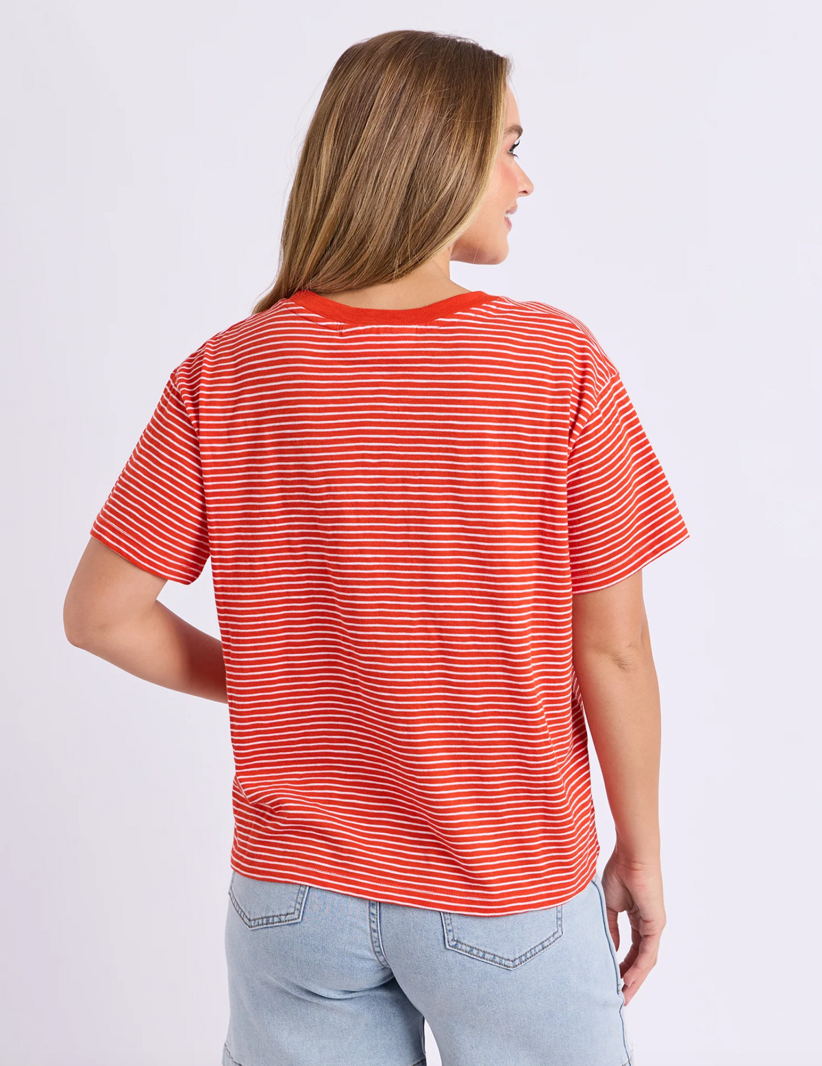Hutch Stripe Tee - Grenadine