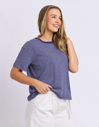 Hutch Stripe Tee - Navy