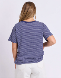 Hutch Stripe Tee - Navy