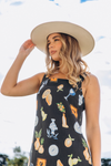 italian linen summer print dress by foxwood