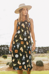 italian linen summer print dress by foxwood