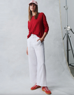 Jude linen wide leg white pants by little lies