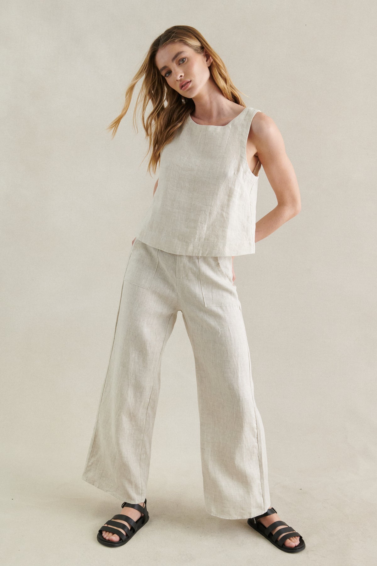 Jude Linen Top - Natural