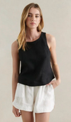 jude linen top black by little lies