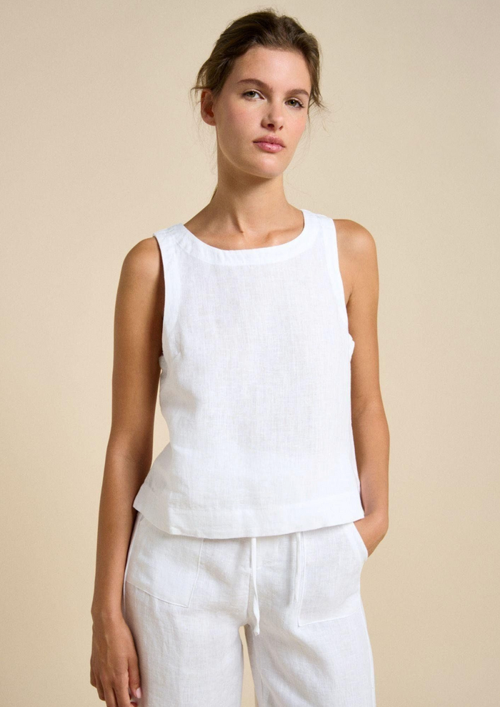 Jude Linen Top - White