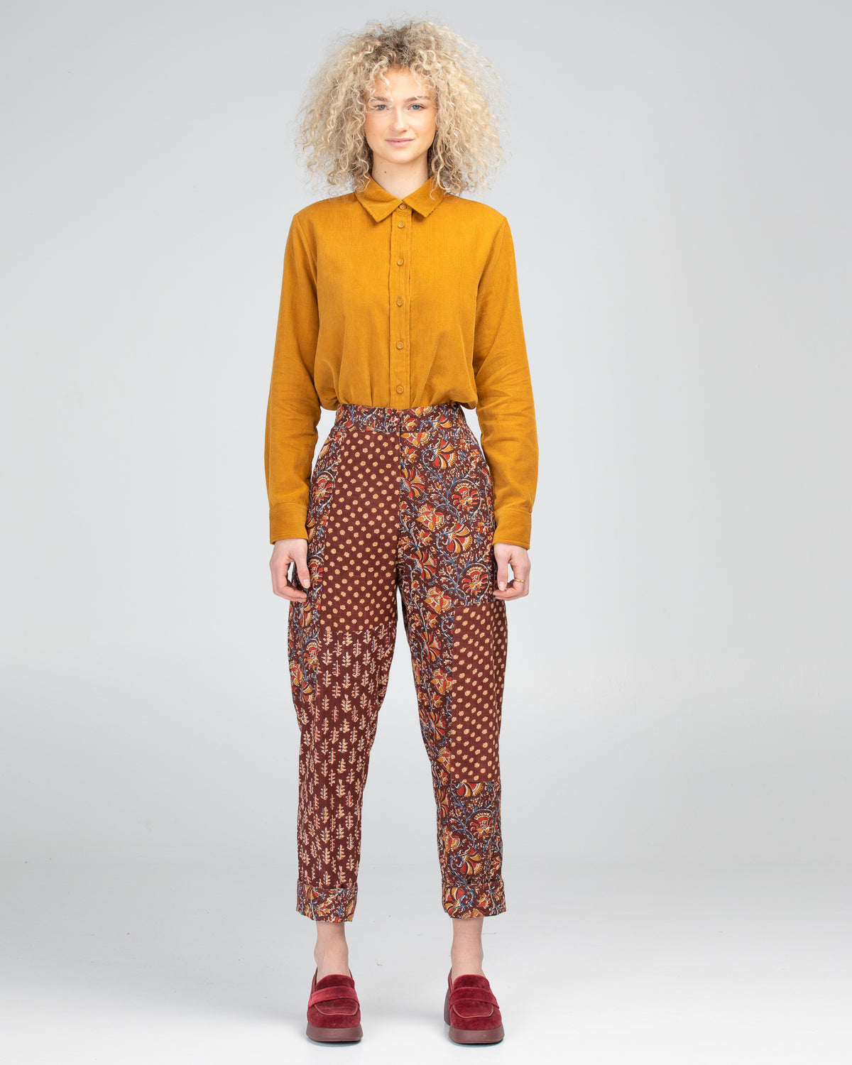 juliette pants by boom shankar are block print boho fitted pants