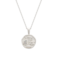 Murkani Libra Necklace - Zodiac series - Silver front view