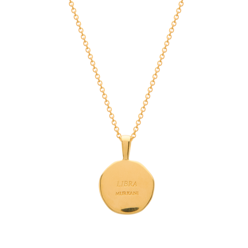 Murkani Libra Necklace - Zodiac series - Gold rear view