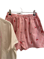 Long live cowgirl pink gingham cherry shorts by frankie