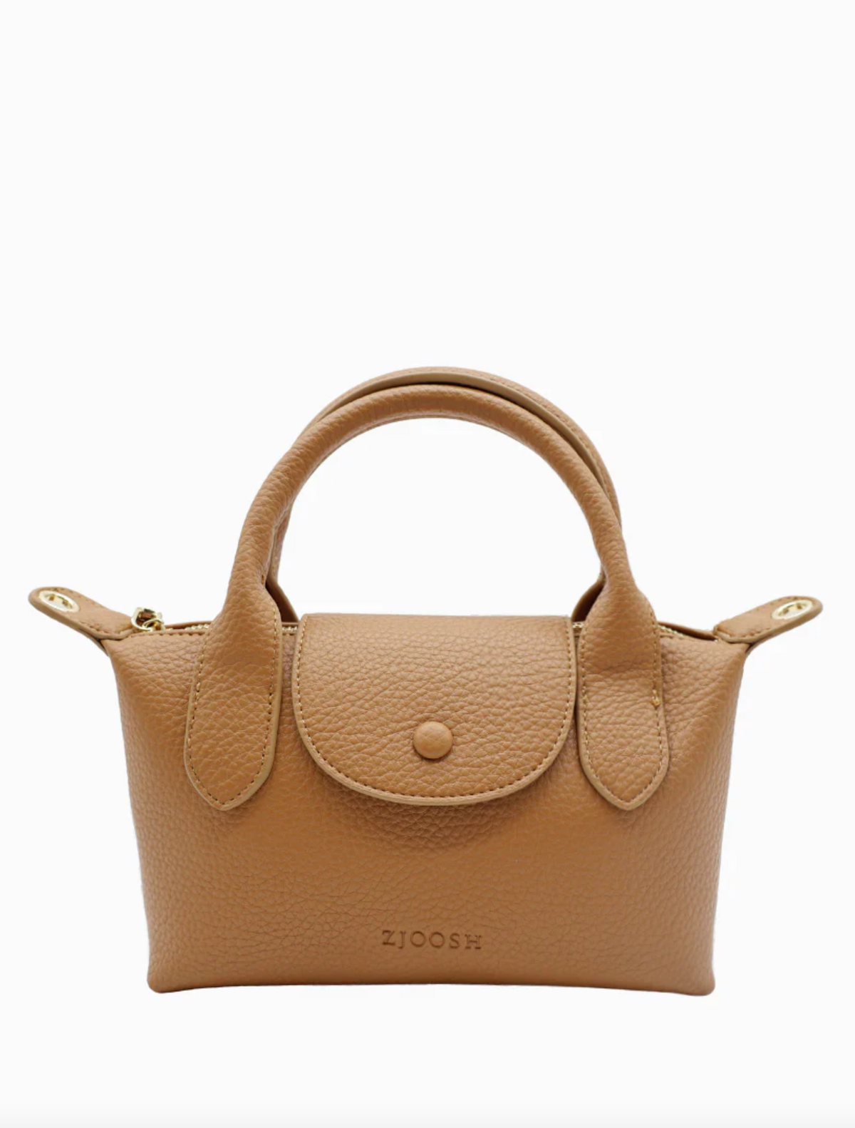 affordable womens faux leather handbags by zjoosh now online at Jipsi cartel in tan