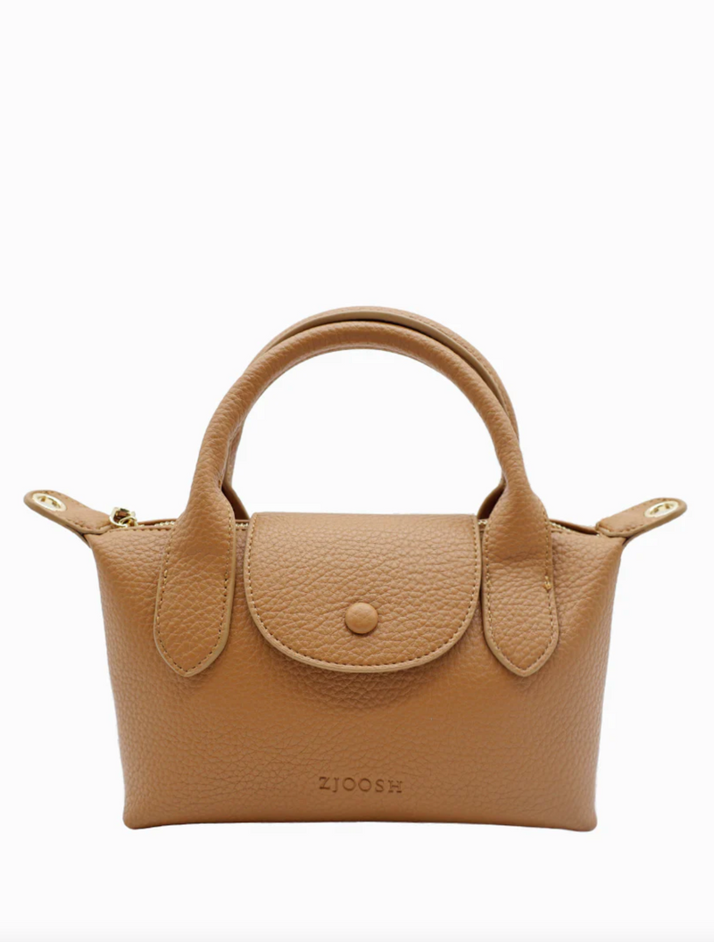 affordable womens faux leather handbags by zjoosh now online at Jipsi cartel in tan