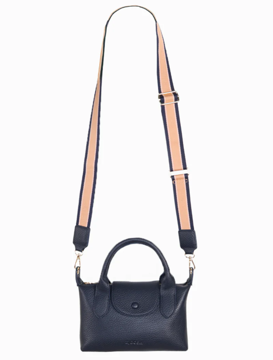 maddy crossbody vegan leather bag by zjoosh in navy blue
