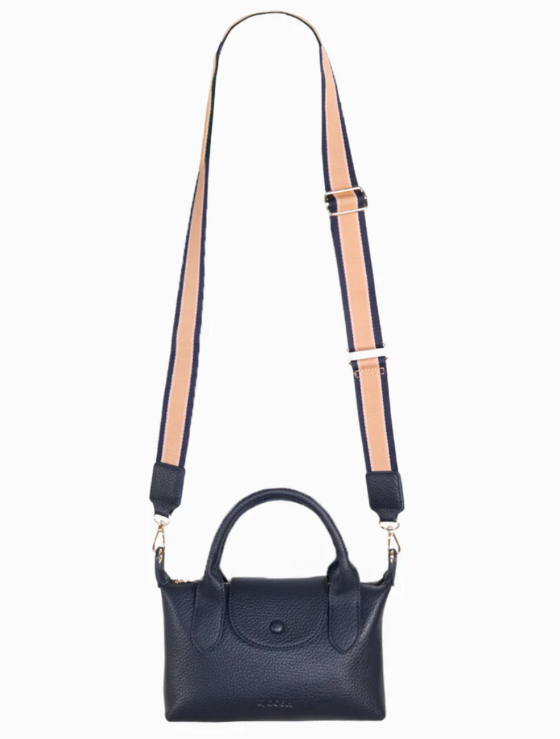 maddy crossbody vegan leather bag by zjoosh in navy blue