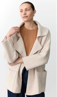 the mahalia coatigan by little lies in oatmeal