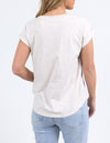 Manly Vee cotton short sleeve tee oat foxwood