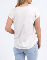 Manly Vee cotton short sleeve tee oat foxwood