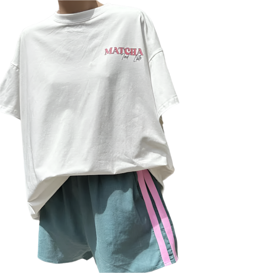 matcha matching short and t-shirt set by frankie