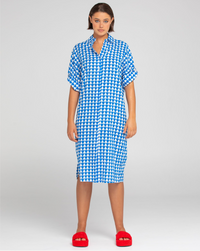 maui shirt dress by boom shankar is a cotton block print dress