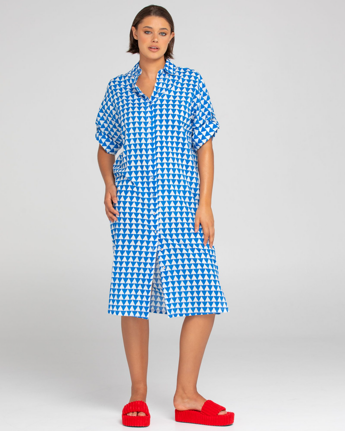 maui shirt dress by boom shankar is a cotton summer beach dress
