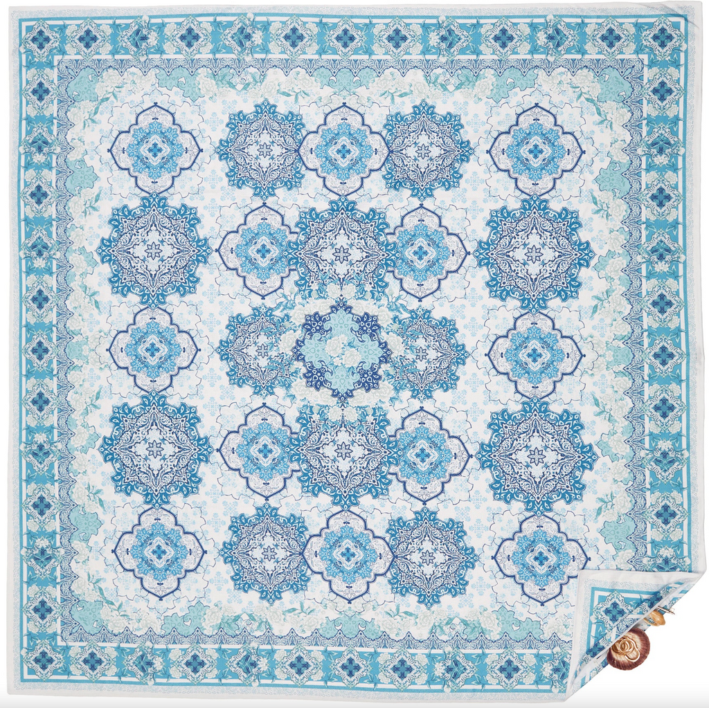 Moroccan Vintage Blue XL Beach Towel by Somerside