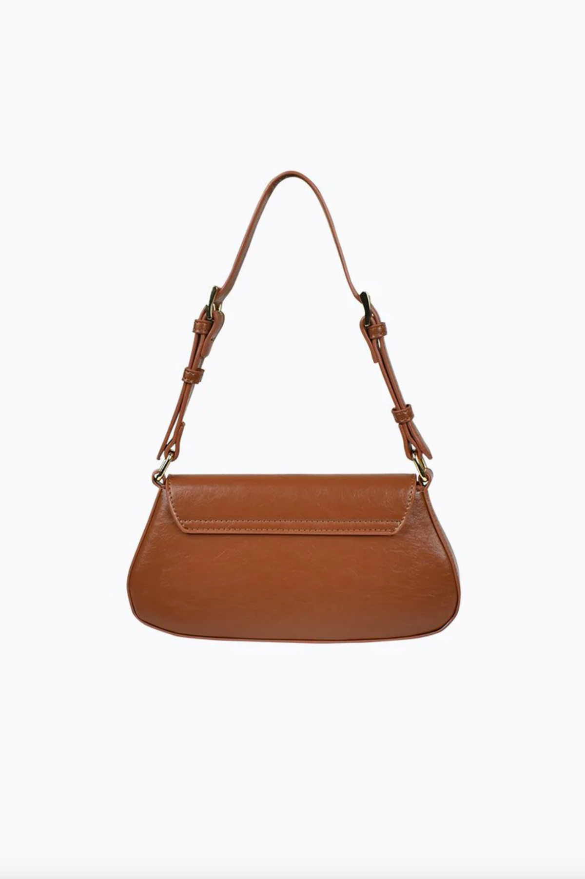 the nikki shoulder bag by peta and jain in tan is vegan faux leather small everyday bag