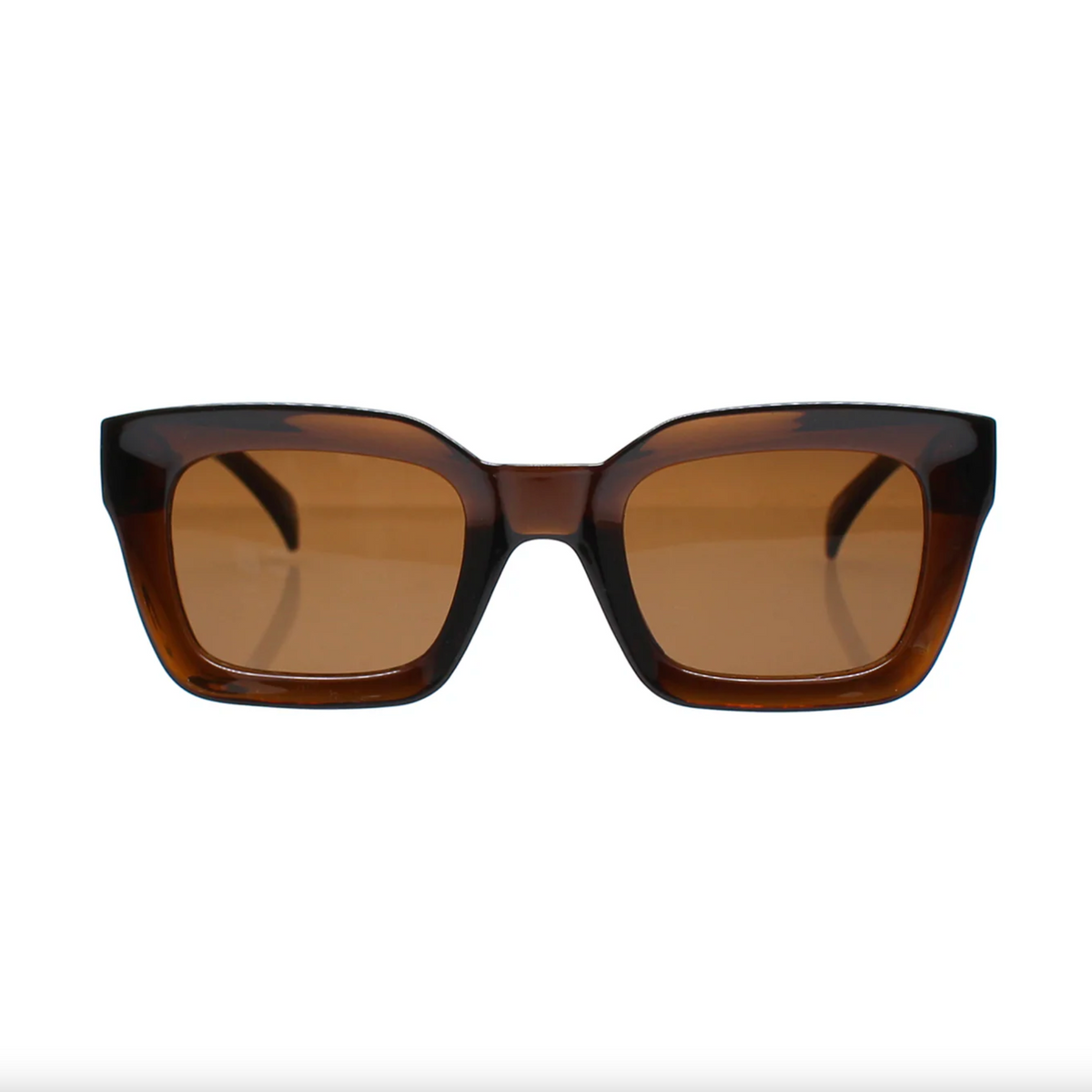 onassis sunglasses by reality eyewear in chocolate