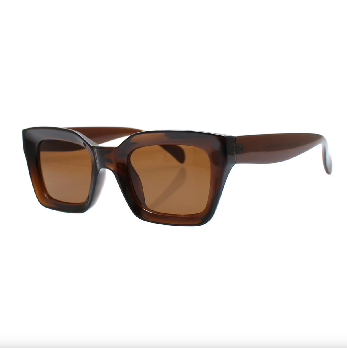 onassis sunglasses by reality eyewear in chocolate