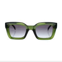 onassis sunglasses by reality eyewear in moss green
