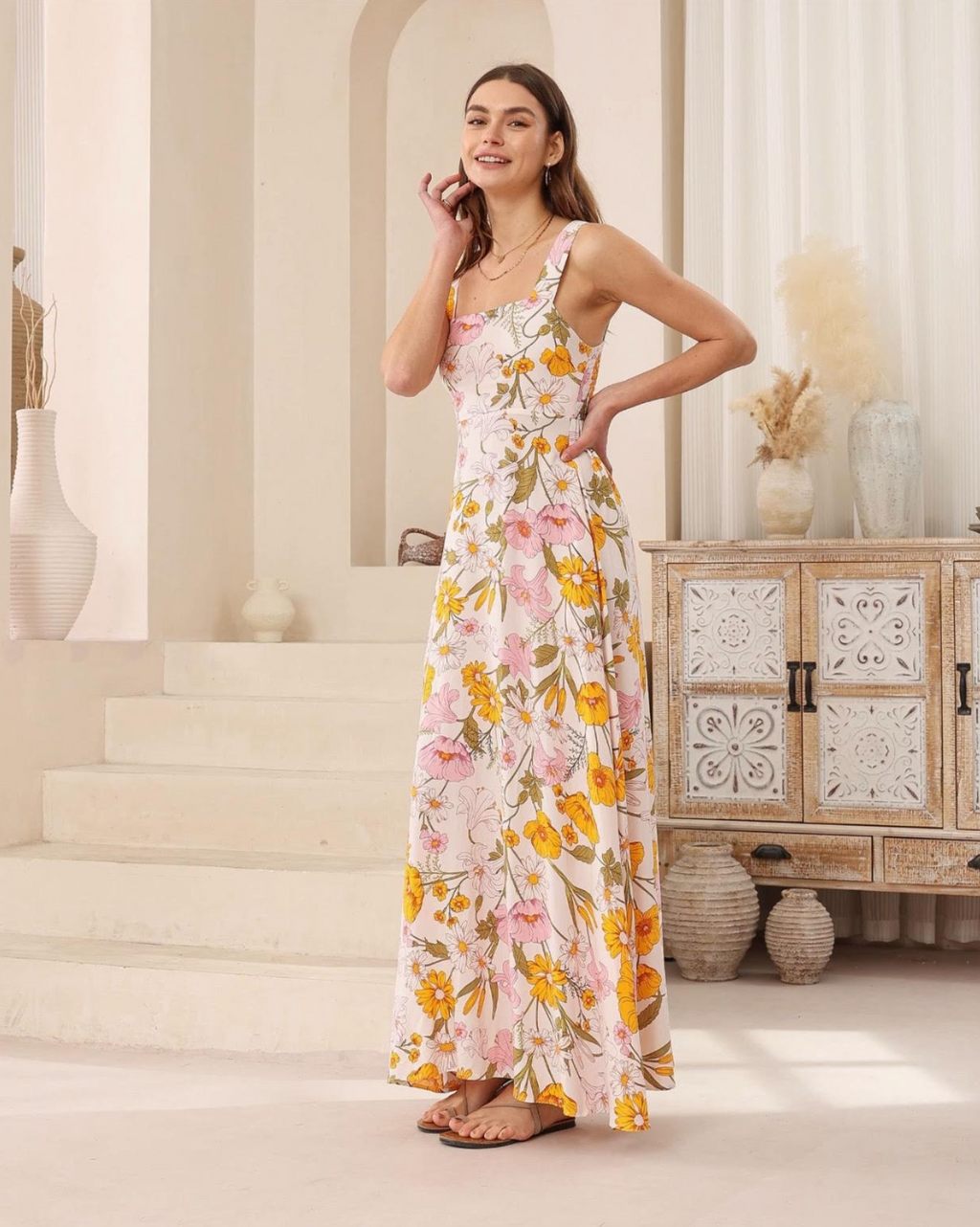 ophelia maxi dress by iris maxi is a floral boho full length dress