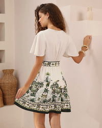 Palm Tree Wrap Dress