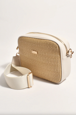 paloma weave crossbody bag by adorne is a modern vegan accessory now online at Jipsi Cartel