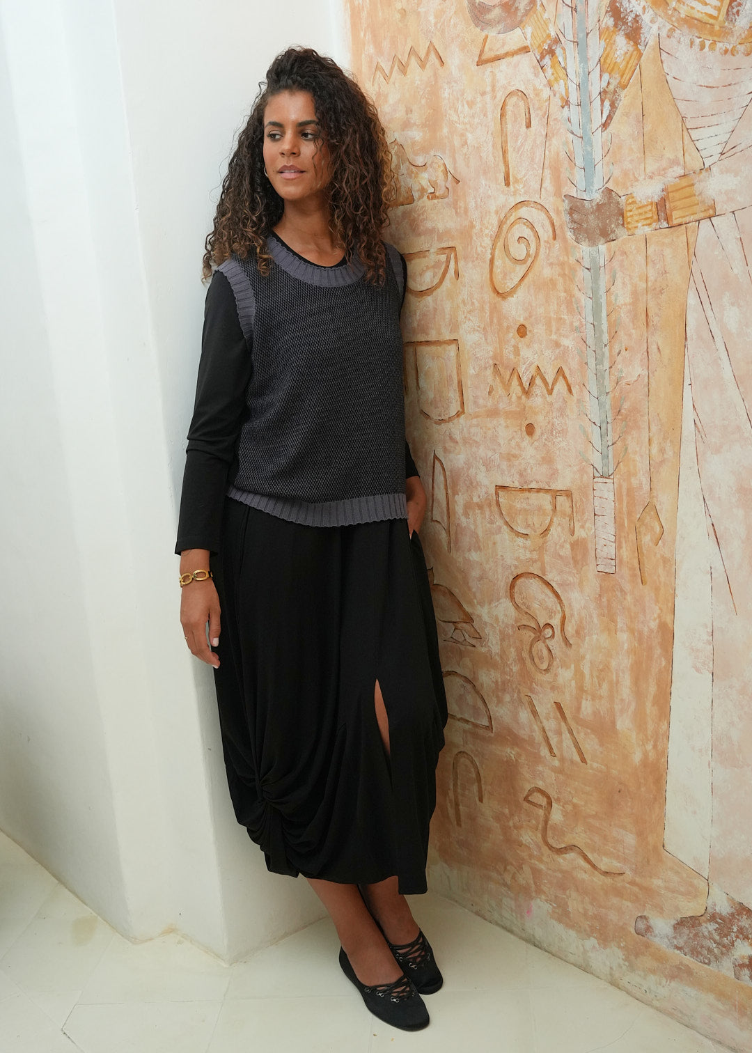 Pattern Knitted Vest