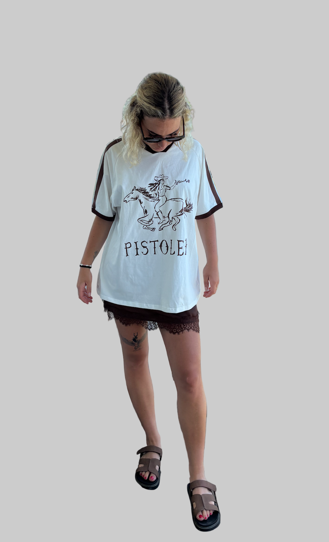 modern graphic cotton tee by frankie