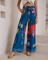 paradisio printed silky satin pants and shirt set by iris maxi