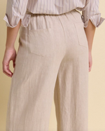 natural linen pants by little lies in cream or teal