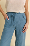 remy pants by little lies are linen wide leg pant in teal