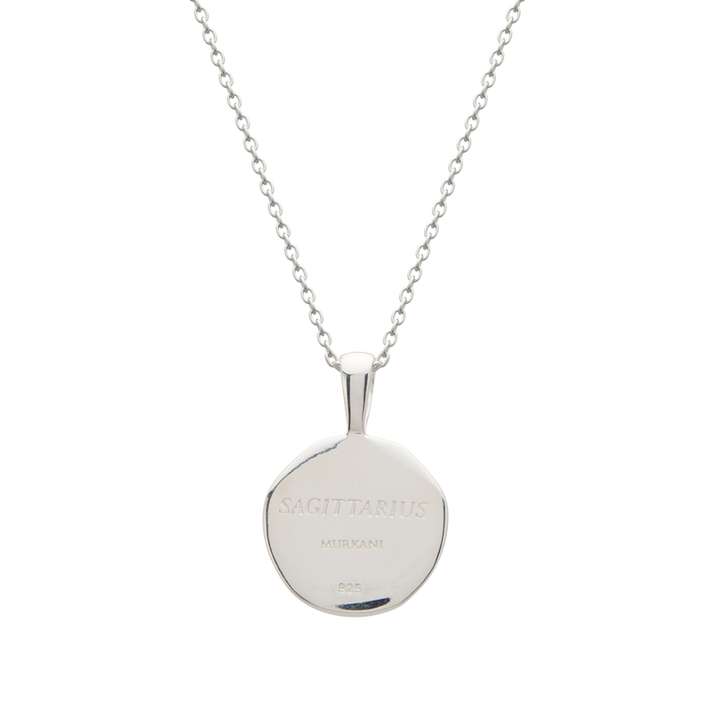 Murkani Sagittarius Necklace - Zodiac series - Silver rear view