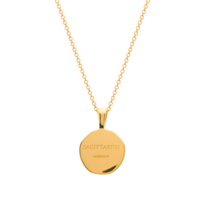 Murkani Sagittarius Necklace - Zodiac series - Gold rear view